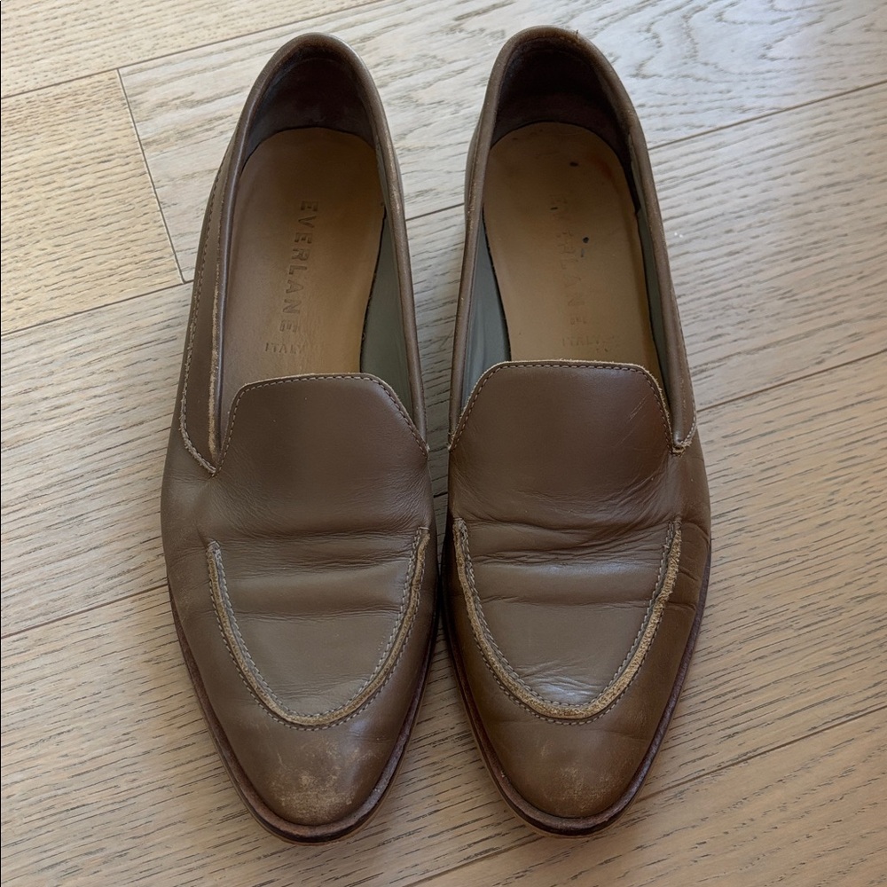 Everlane Tan Leather Loafers